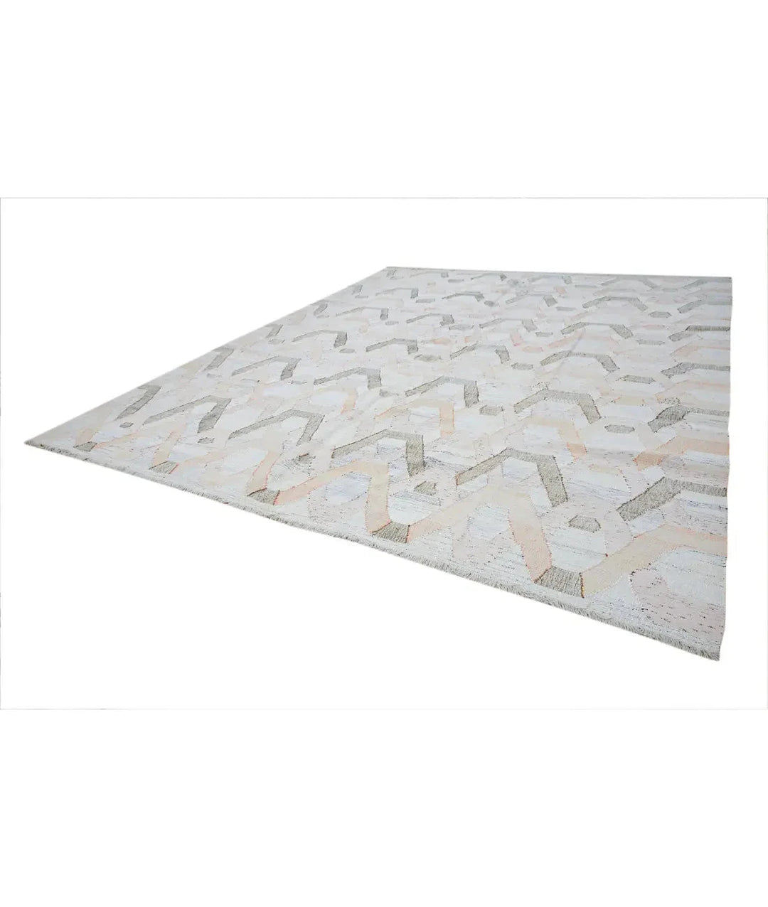 Turkish Lily Kilim Rug 12' 0" x 14' 8" Hand-Woven | No. AT916383