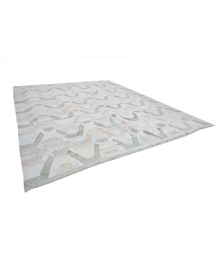 Turkish Lily Kilim Rug 12' 0" x 14' 8" Hand-Woven | No. AT916383