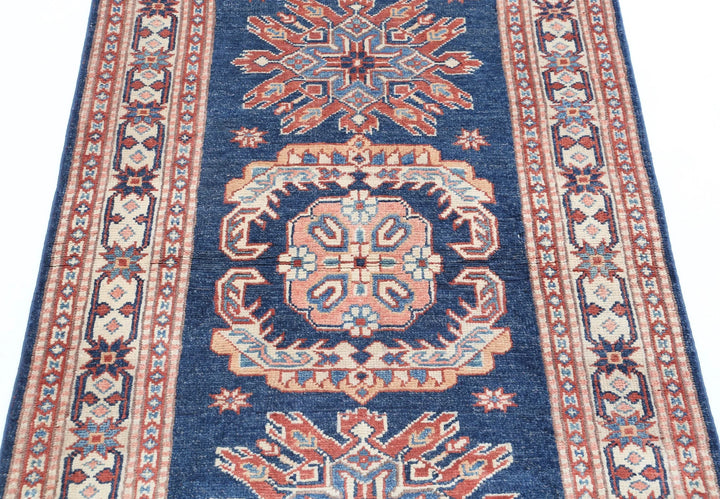Afghan Kazak Rug 3' 0" x 4' 10" Hand-Knotted | No. AT91691