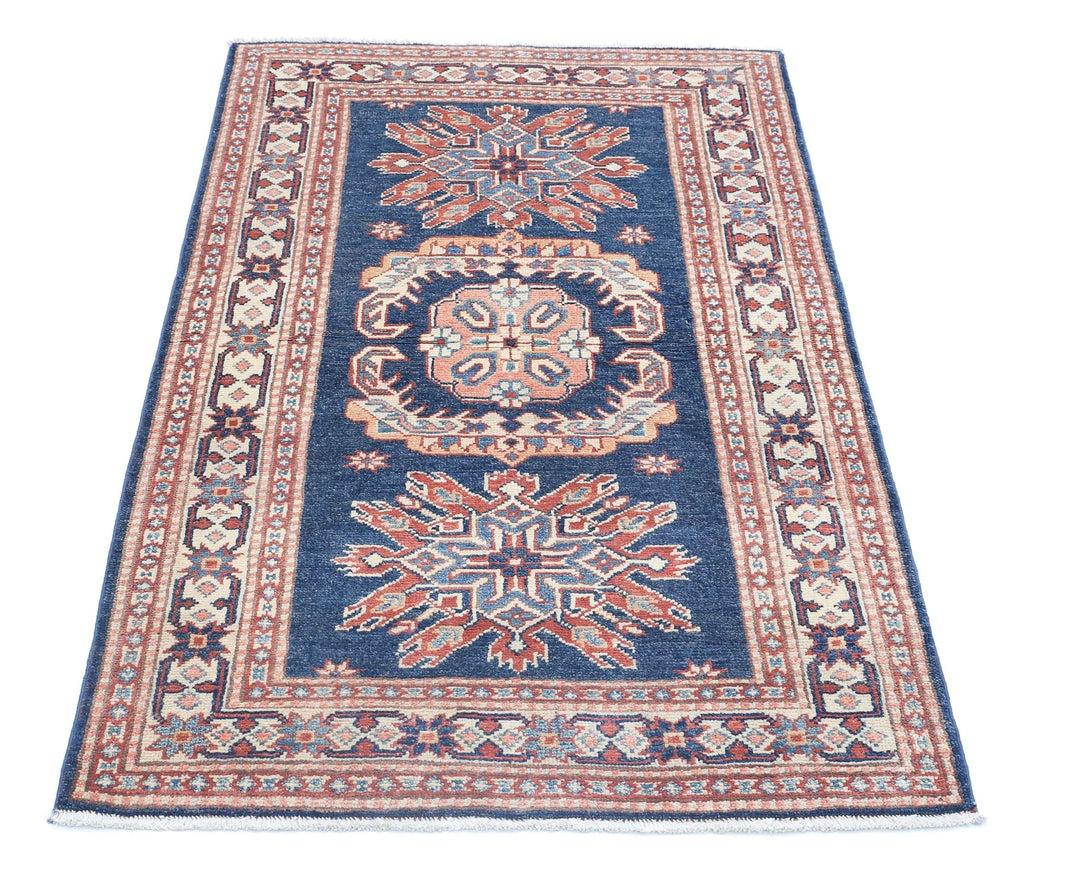 Afghan Kazak Rug 3' 0" x 4' 10" Hand-Knotted | No. AT91691