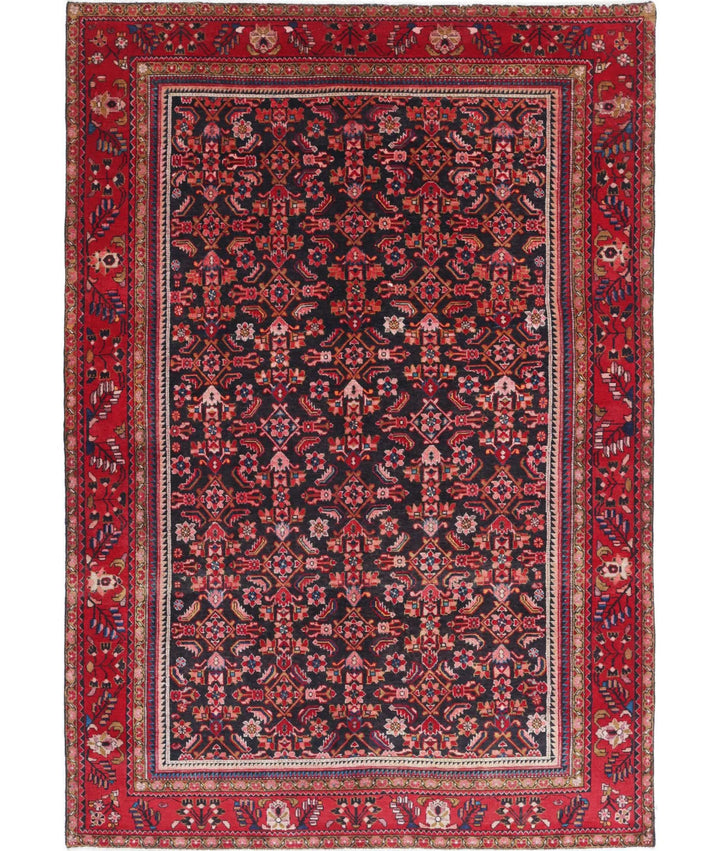 Persian Hamadan Rug 6' 11" x 9' 11" Hand-Knotted | No. AT91693