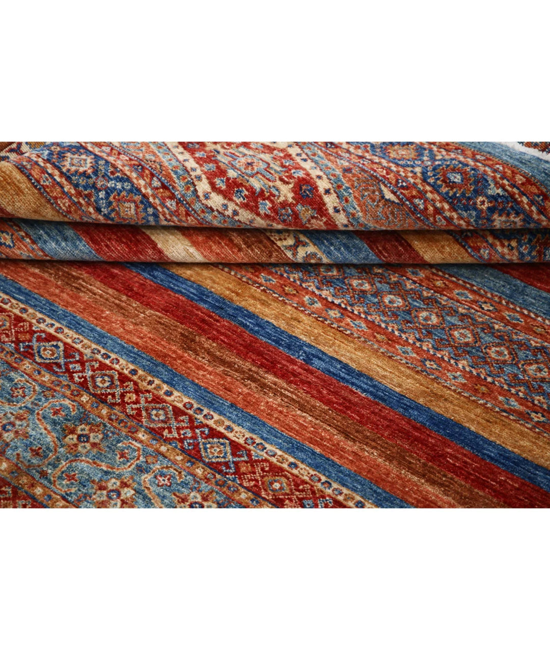 Afghan Khurjeen Rug 6' 7" x 10' 0" Hand-Knotted | No. AT91725