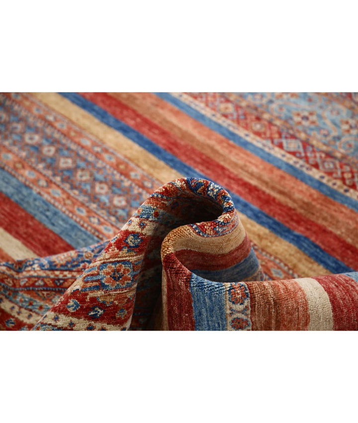 Afghan Khurjeen Rug 6' 7" x 10' 0" Hand-Knotted | No. AT91725