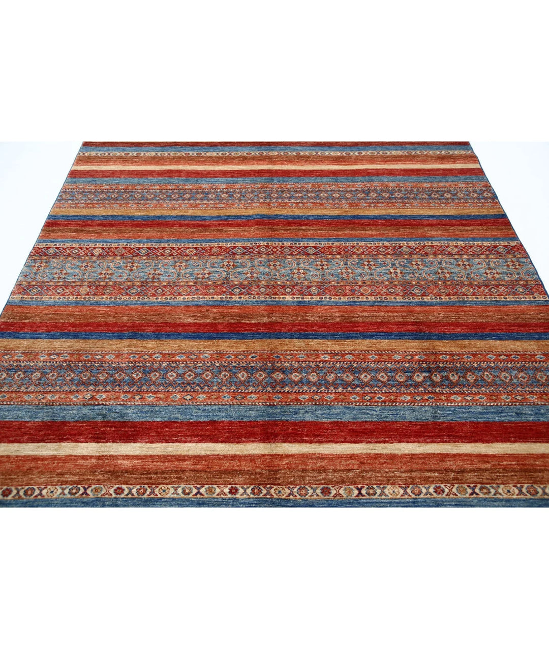 Afghan Khurjeen Rug 6' 7" x 10' 0" Hand-Knotted | No. AT91725