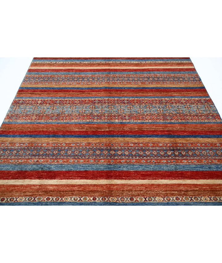 Afghan Khurjeen Rug 6' 7" x 10' 0" Hand-Knotted | No. AT91725