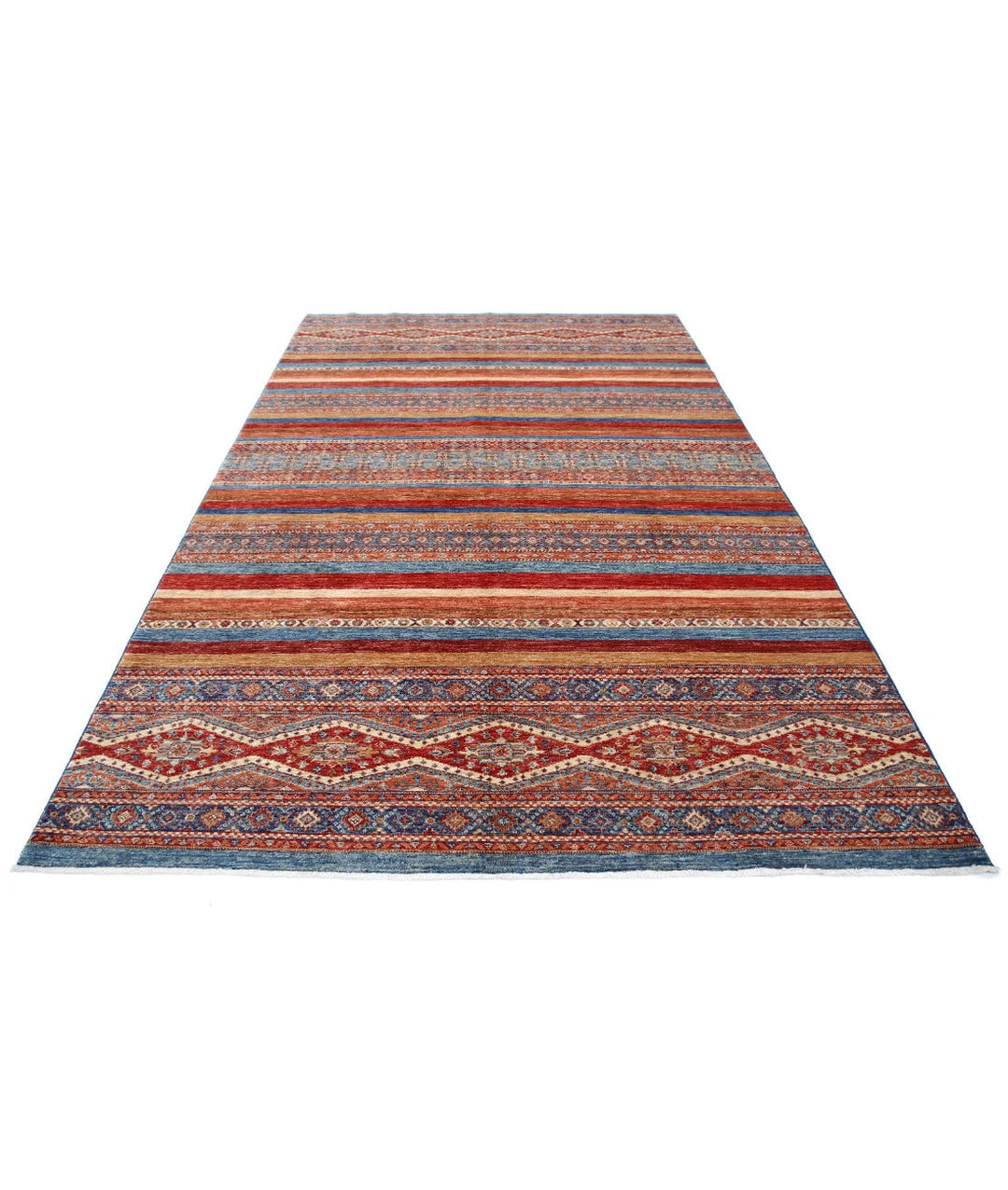 Afghan Khurjeen Rug 6' 7" x 10' 0" Hand-Knotted | No. AT91725