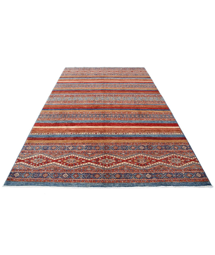 Afghan Khurjeen Rug 6' 7" x 10' 0" Hand-Knotted | No. AT91725