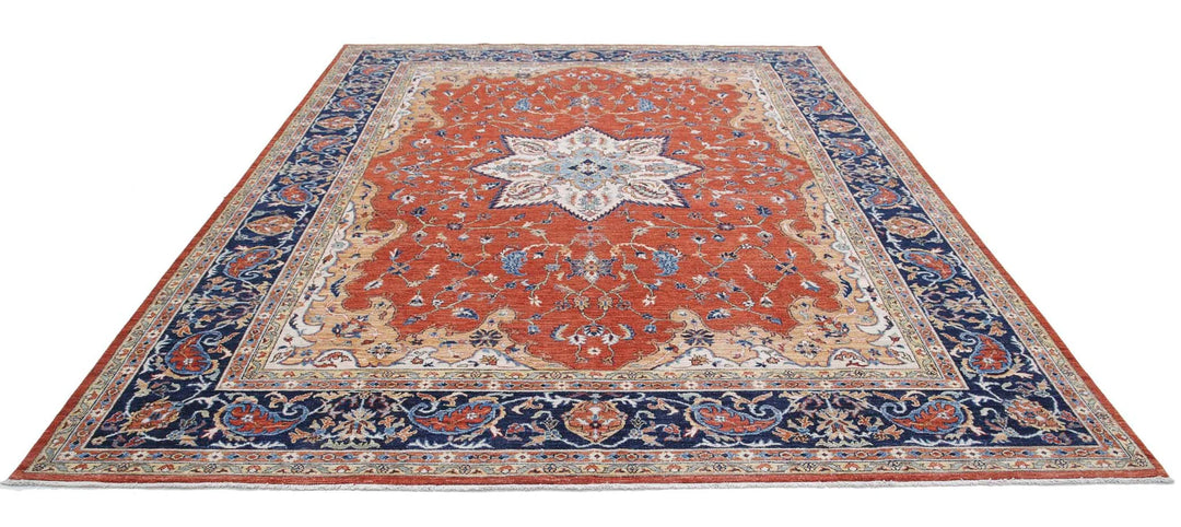 Afghan Humna Rug 8' 11" x 11' 8" Hand-Knotted | No. AT91777