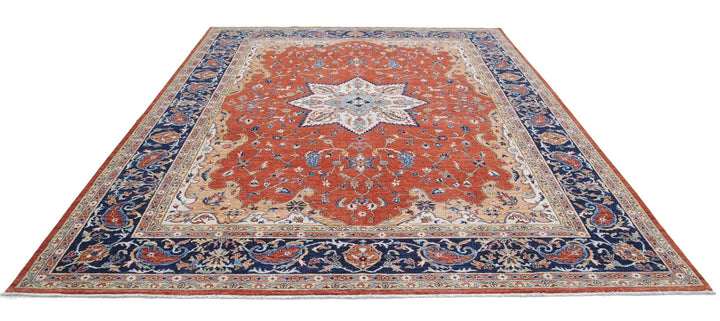 Afghan Humna Rug 8' 11" x 11' 8" Hand-Knotted | No. AT91777