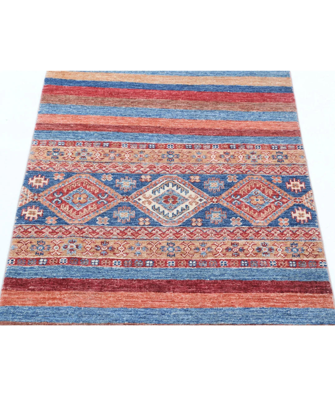 Afghan Khurjeen Rug 2' 9" x 3' 10" Hand-Knotted | No. AT91809