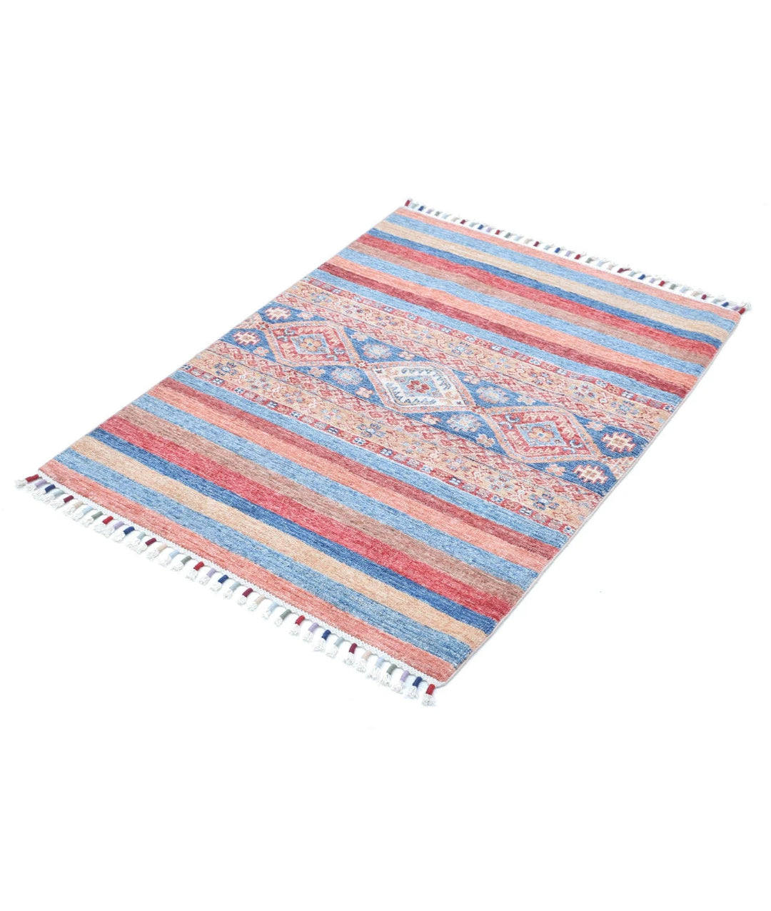 Afghan Khurjeen Rug 2' 9" x 3' 10" Hand-Knotted | No. AT91809