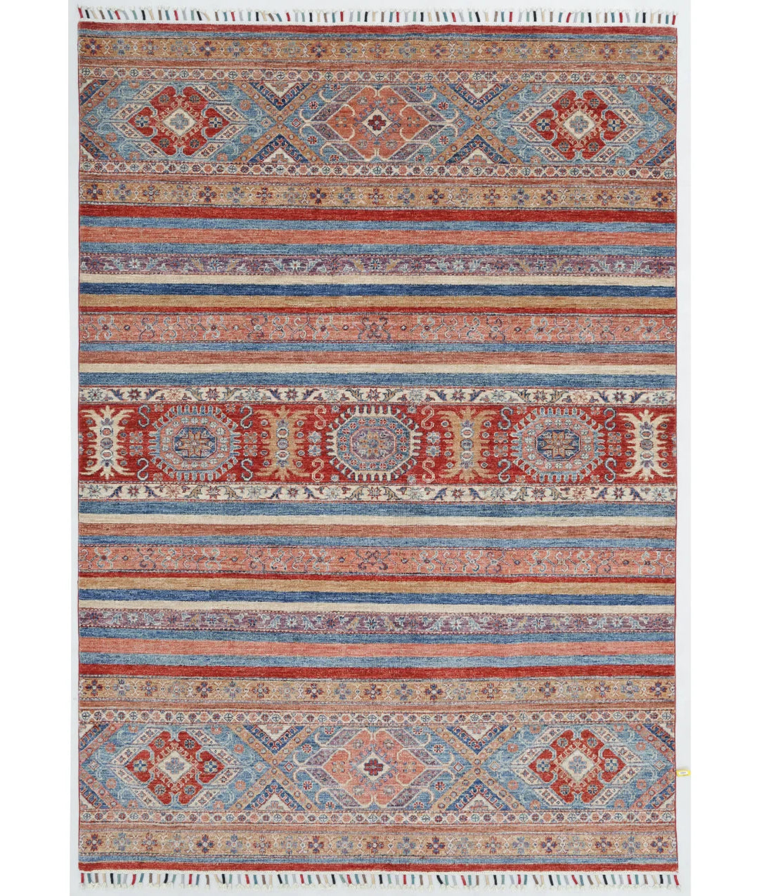 Afghan Khurjeen Rug 5' 8" x 7' 11" Hand-Knotted | No. AT918626