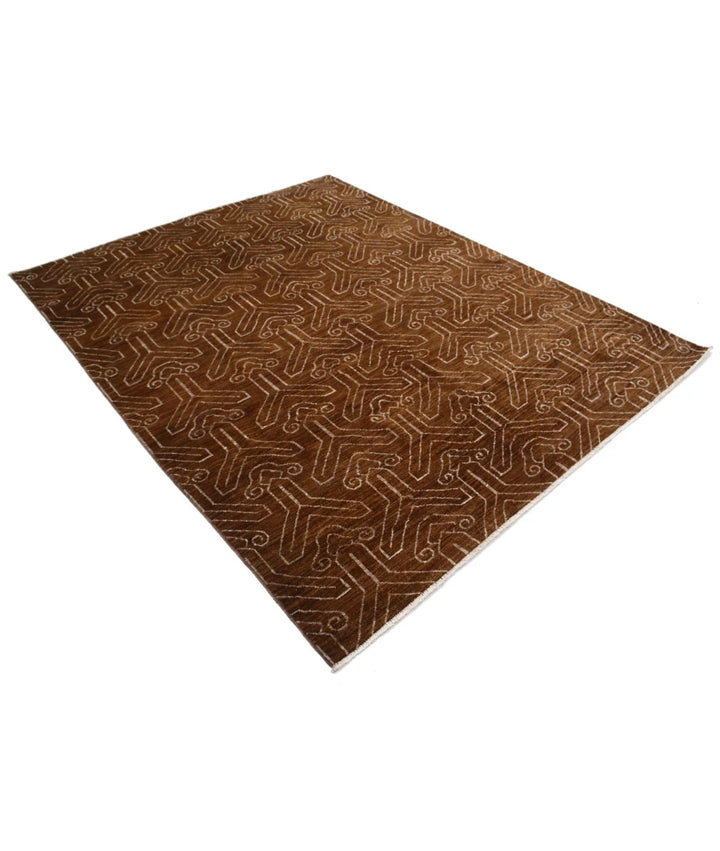Afghan Modcar Rug 6' 3" x 7' 9" Hand-Knotted | No. AT91927