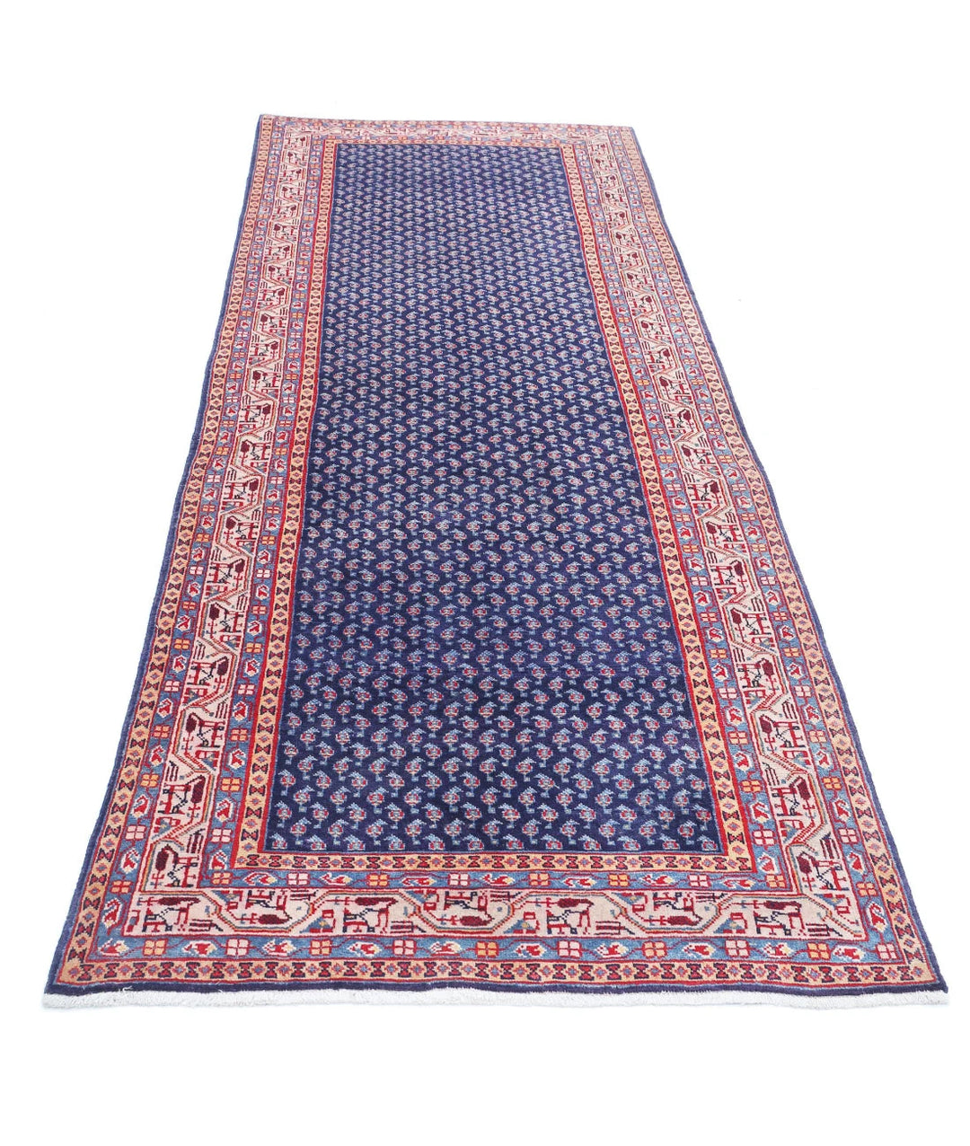 Persian Mir Saraband Runner 3' 5" x 10' 2" Hand-Knotted | No. AT91958