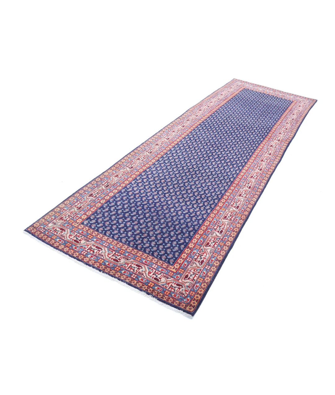 Persian Mir Saraband Runner 3' 5" x 10' 2" Hand-Knotted | No. AT91958