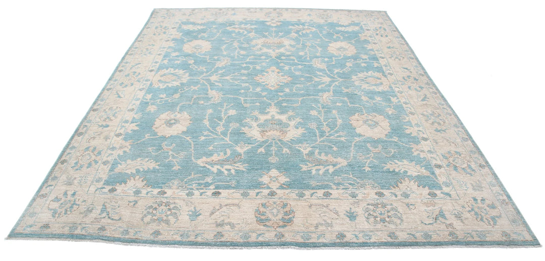 Afghan Oushak Rug 7' 11" x 9' 5" Hand-Knotted | No. AT92000