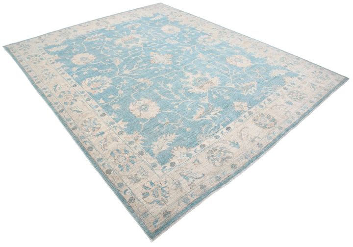 Afghan Oushak Rug 7' 11" x 9' 5" Hand-Knotted | No. AT92000
