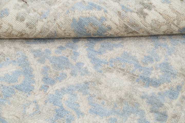 Blue Afghan Ziegler Rug 3' 11" x 5' 10" Hand-Knotted | No. AT92034