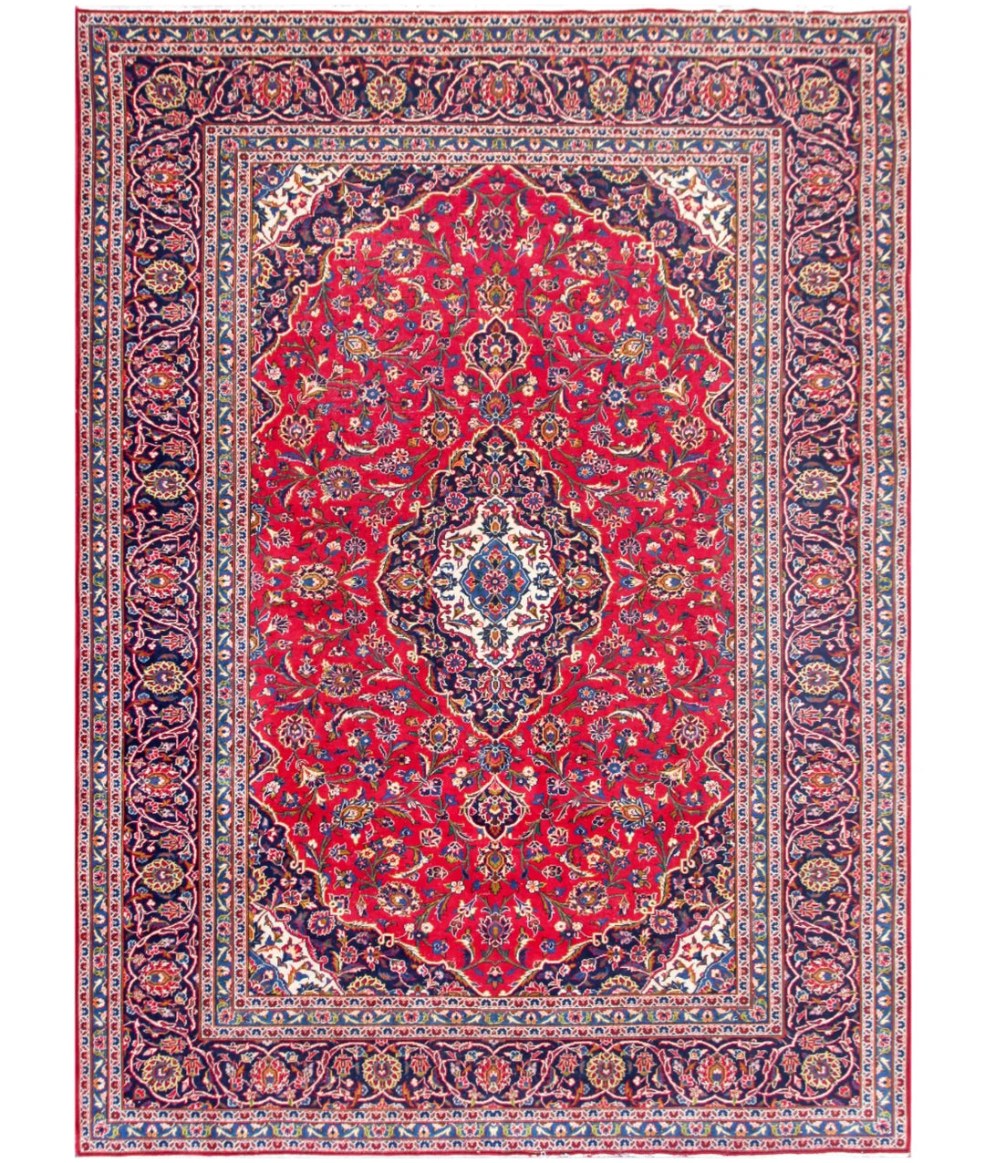 Persian Mashad Rug 9' 8" x 13' 10" Hand-Knotted | No. AT92038