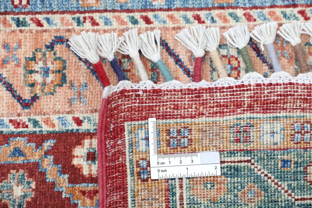 Red Afghan Shaal Rug 5' 4" x 7' 10" Hand-Knotted | No. AT92181