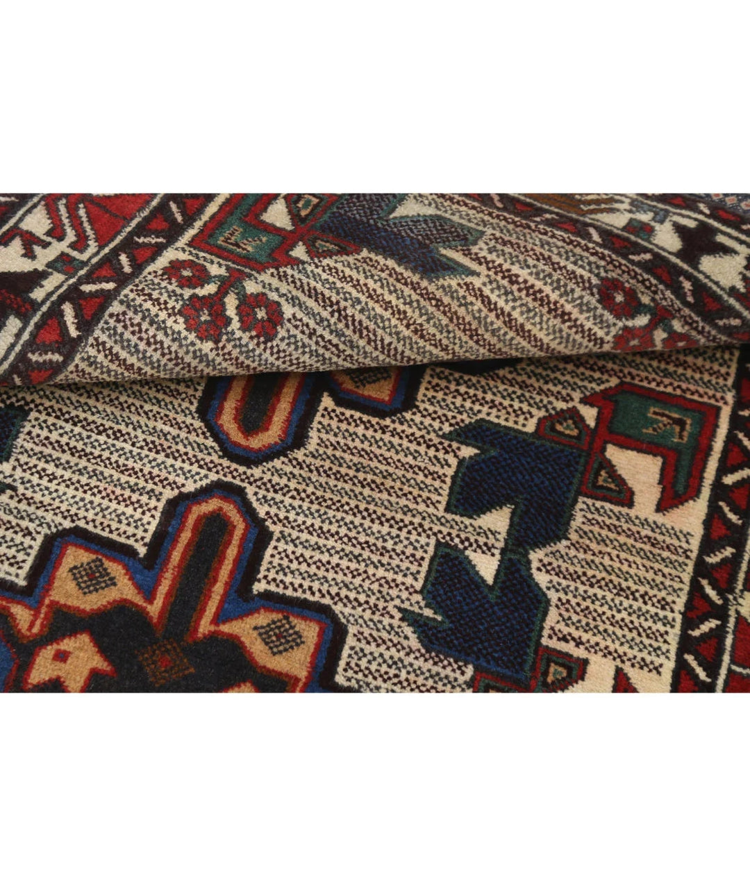 Red Afghan Tribal Rug 3' 0" x 4' 9" Hand-Knotted | No. AT92184