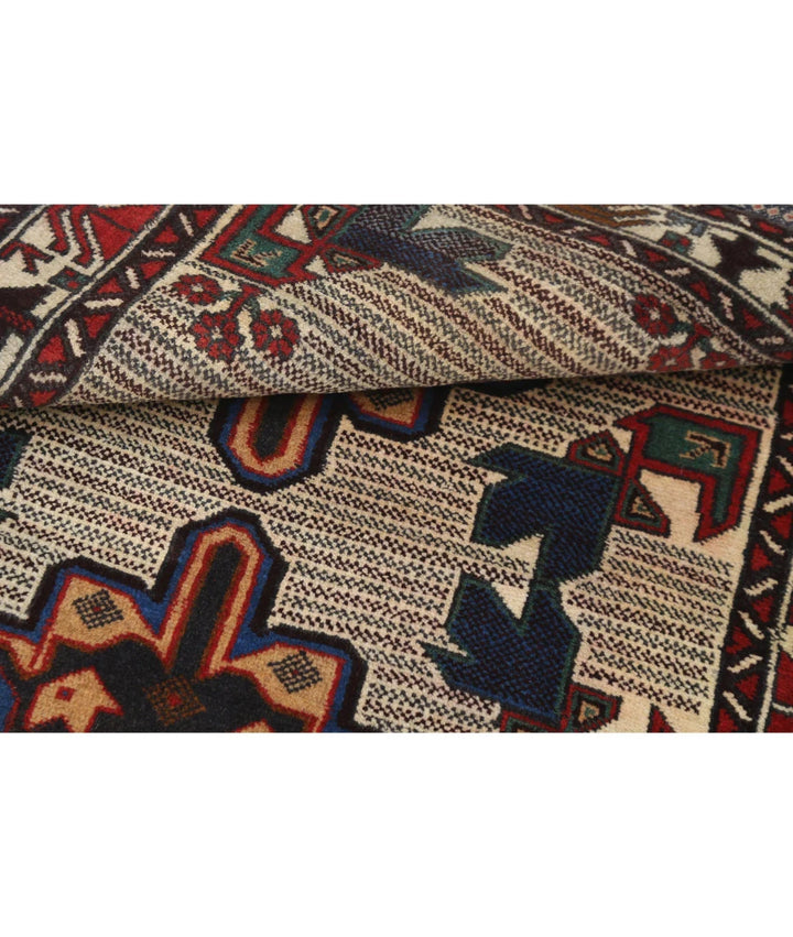Red Afghan Tribal Rug 3' 0" x 4' 9" Hand-Knotted | No. AT92184