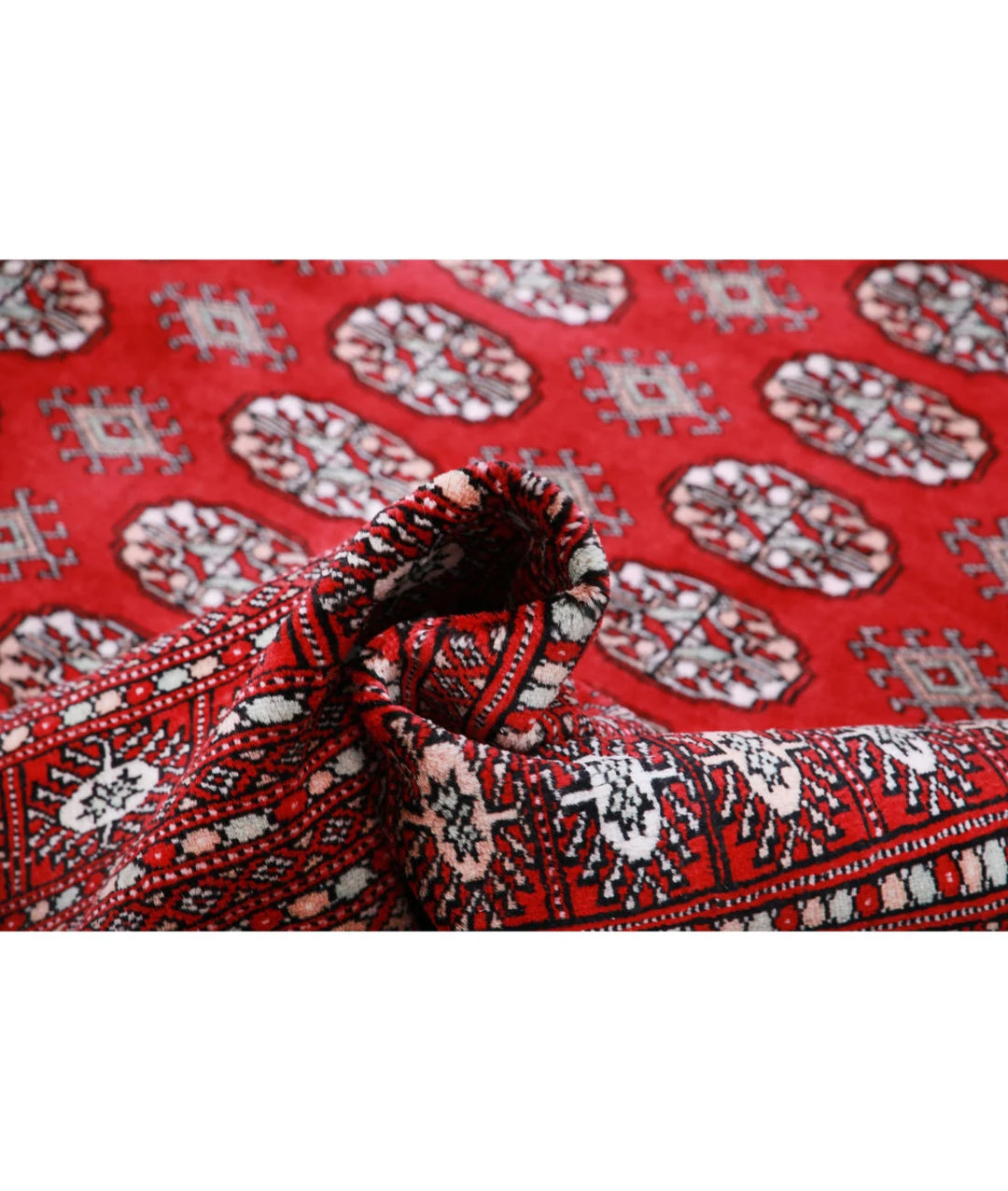 Red Pakistani Bokhara Rug 10' 2" x 13' 5" Hand-Knotted | No. AT92255