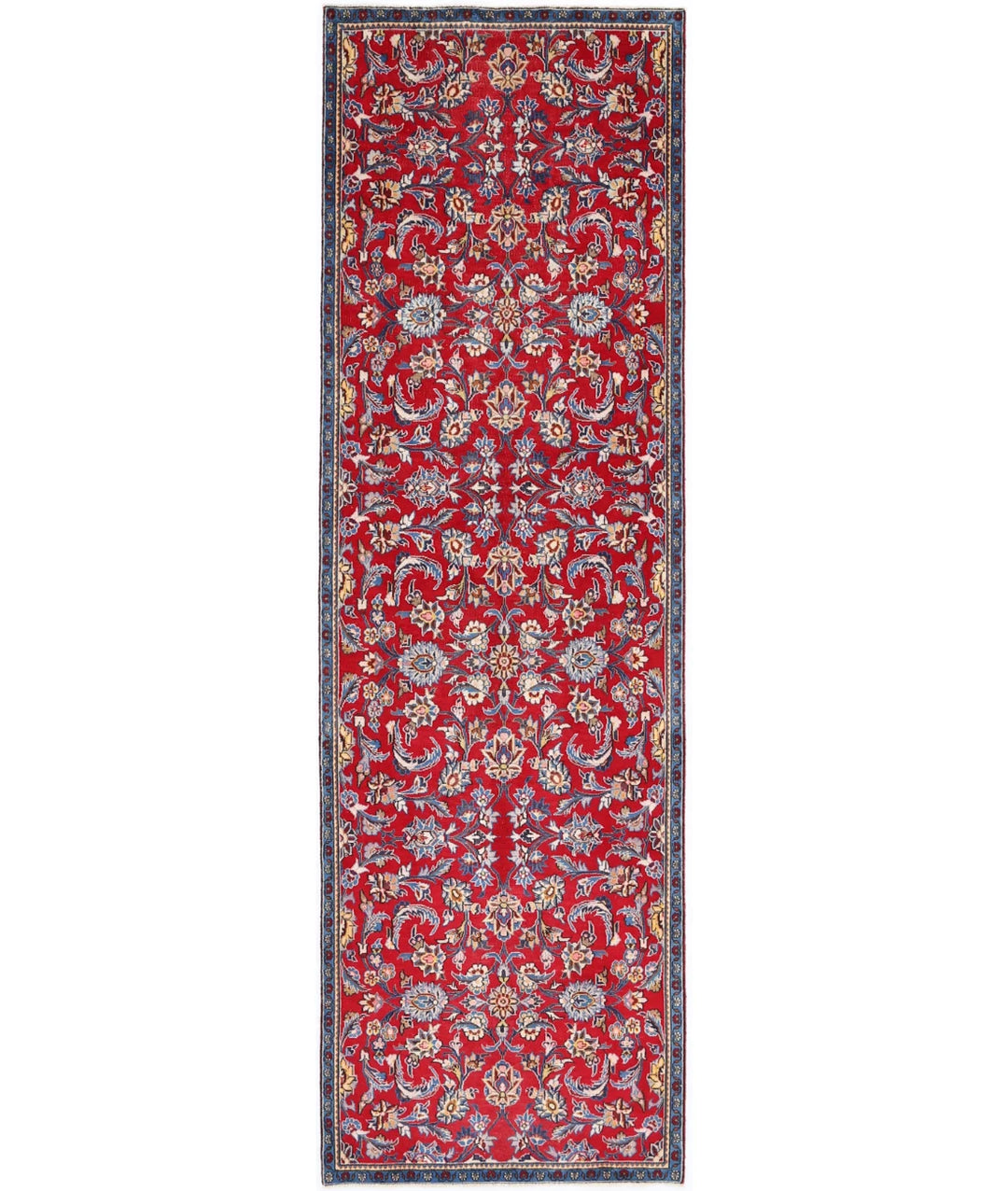 Persian Isfahan Rug 3' 4" x 10' 10" Hand-Knotted | No. AT92261