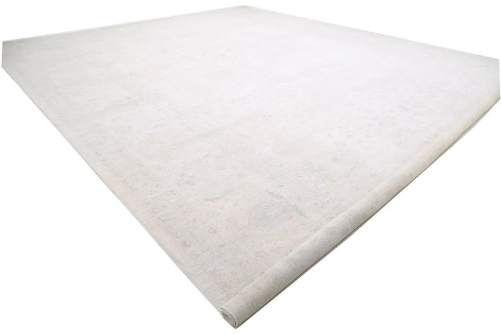 Ivory Afghan Serenity Rug 19' 4" x 25' 6" Hand-Knotted | No. AT92281