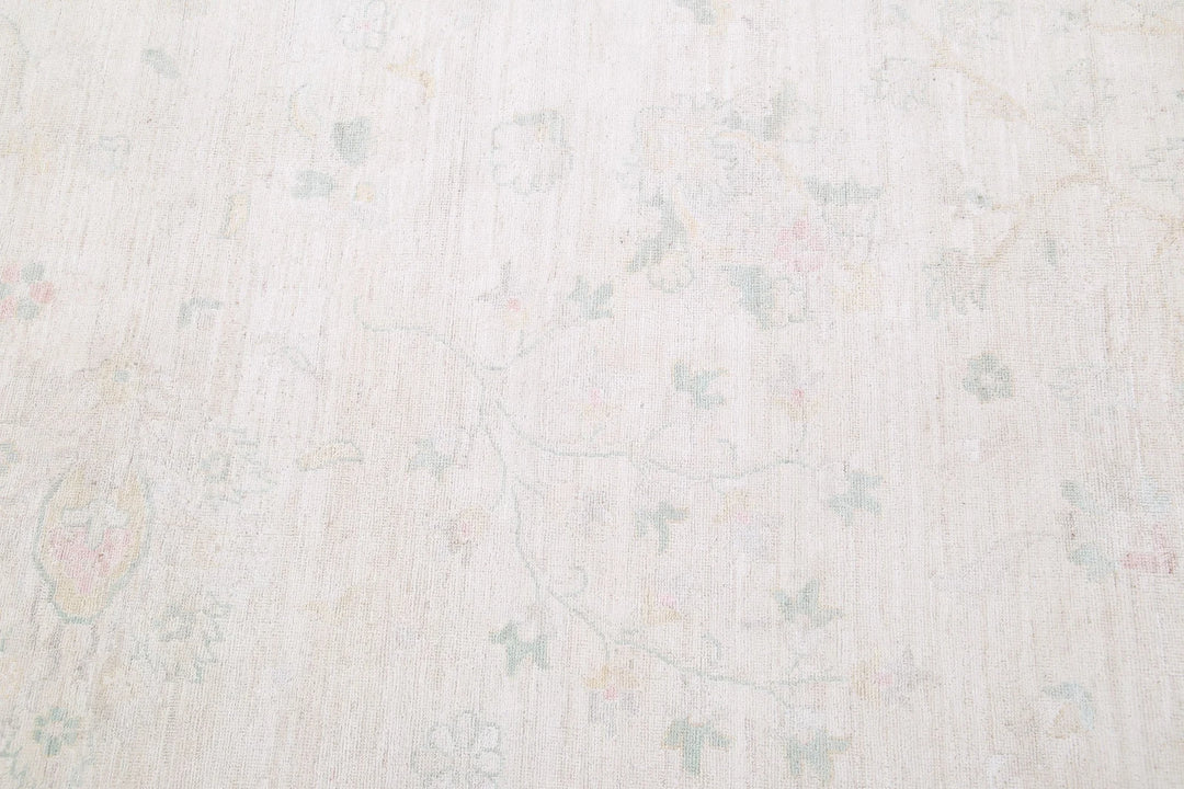 Ivory Afghan Serenity Rug 19' 4" x 25' 6" Hand-Knotted | No. AT92281