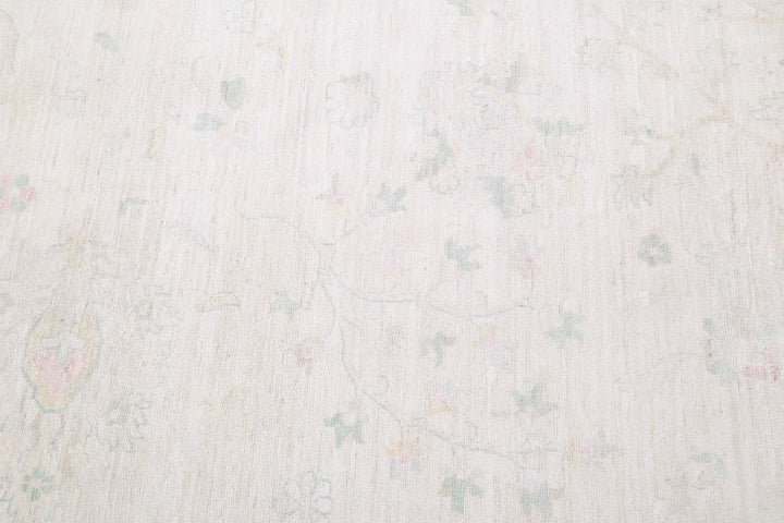 Ivory Afghan Serenity Rug 19' 4" x 25' 6" Hand-Knotted | No. AT92281