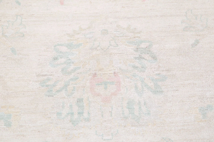 Ivory Afghan Serenity Rug 19' 4" x 25' 6" Hand-Knotted | No. AT92281