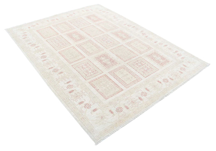 Afghan Serenity Rug 5' 6" x 7' 1" Hand-Knotted | No. AT92317