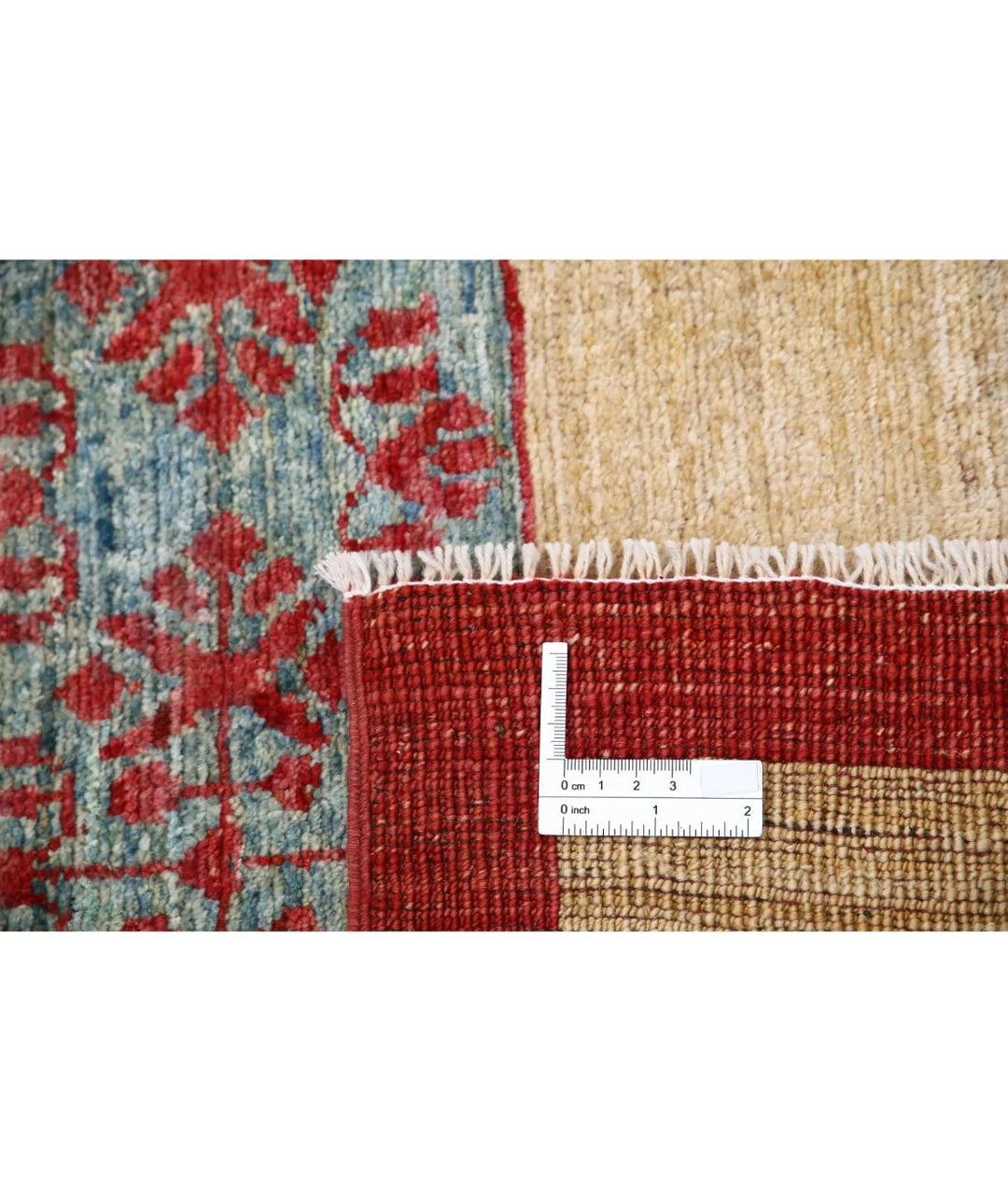 Multicolor Afghan Oriental Rug 4' 8" x 5' 11" Hand-Knotted | No. AT92337