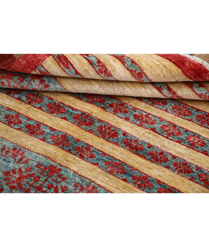 Multicolor Afghan Oriental Rug 4' 8" x 5' 11" Hand-Knotted view
