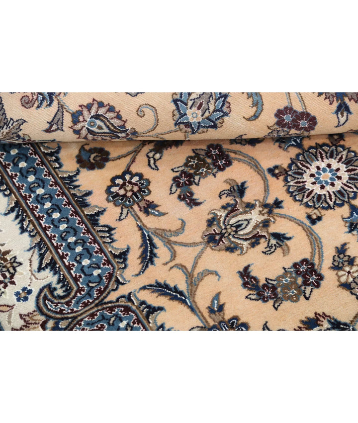 Peach Iranian Nain Rug 3' 7" x 5' 2" Hand-Knotted | No. AT92390