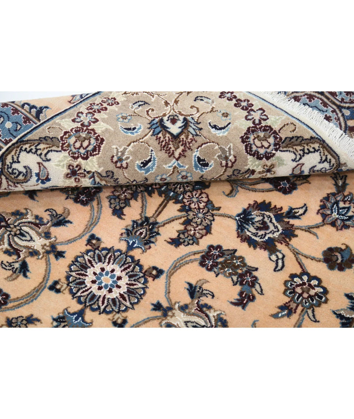 Peach Iranian Nain Rug 3' 7" x 5' 2" Hand-Knotted | No. AT92390