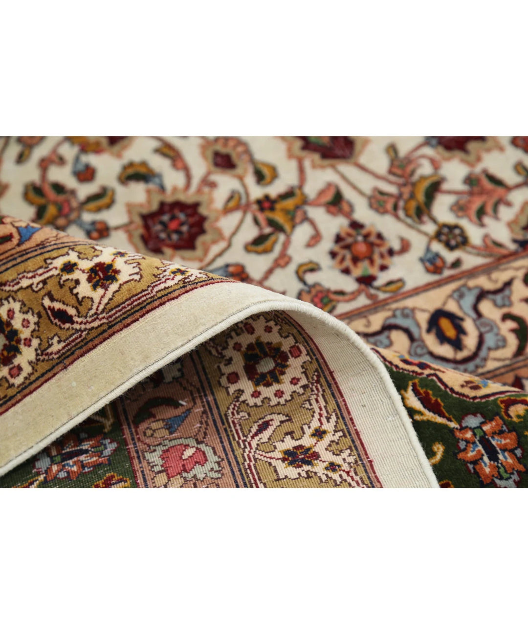 Persian Tabriz Sheikh Safi Rug 11' 1" x 16' 0" Hand-Knotted | No. AT92492