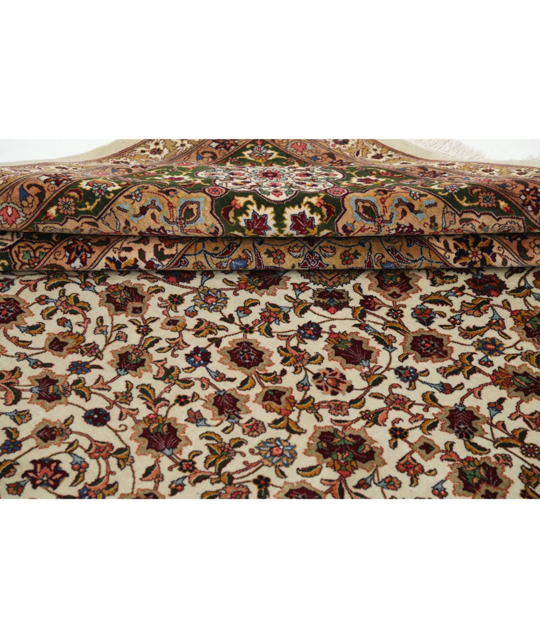 Persian Tabriz Sheikh Safi Rug 11' 1" x 16' 0" Hand-Knotted | No. AT92492