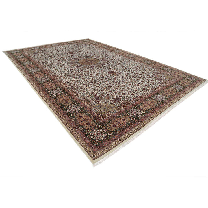 Persian Tabriz Sheikh Safi Rug 11' 1" x 16' 0" Hand-Knotted | No. AT92492