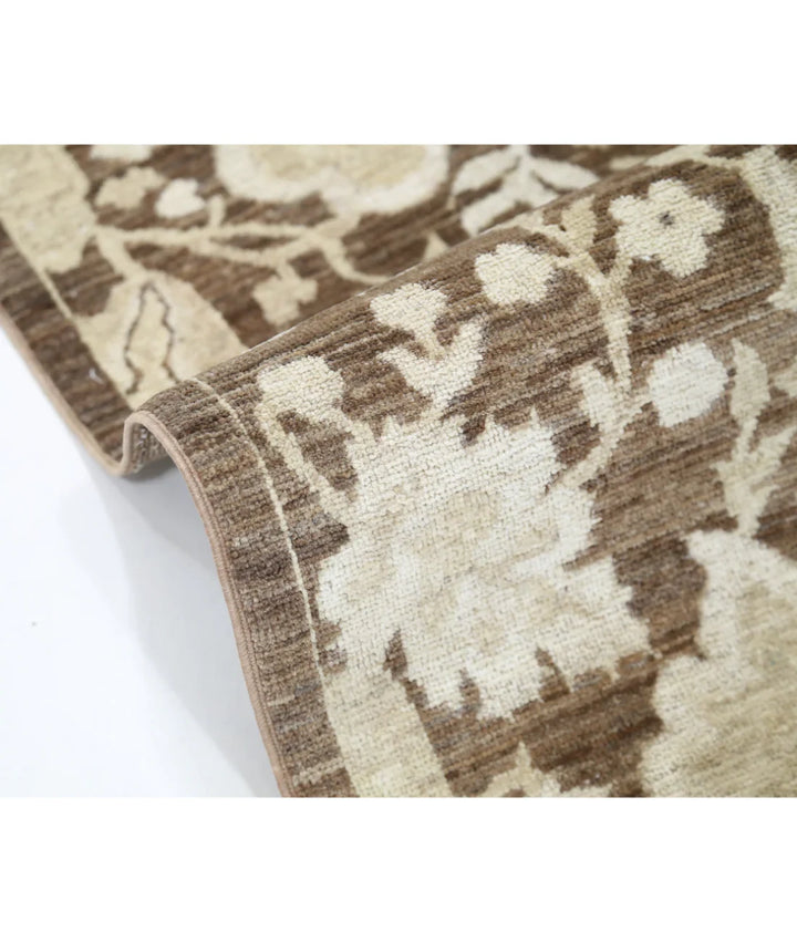 Brown Afghan Oriental Rug 8' 0" x 9' 10" Hand-Knotted | No. AT925305