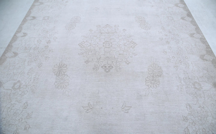 Ivory Afghan Serenity Rug 7' 10" x 10' 1" Hand-Knotted | No. AT92551