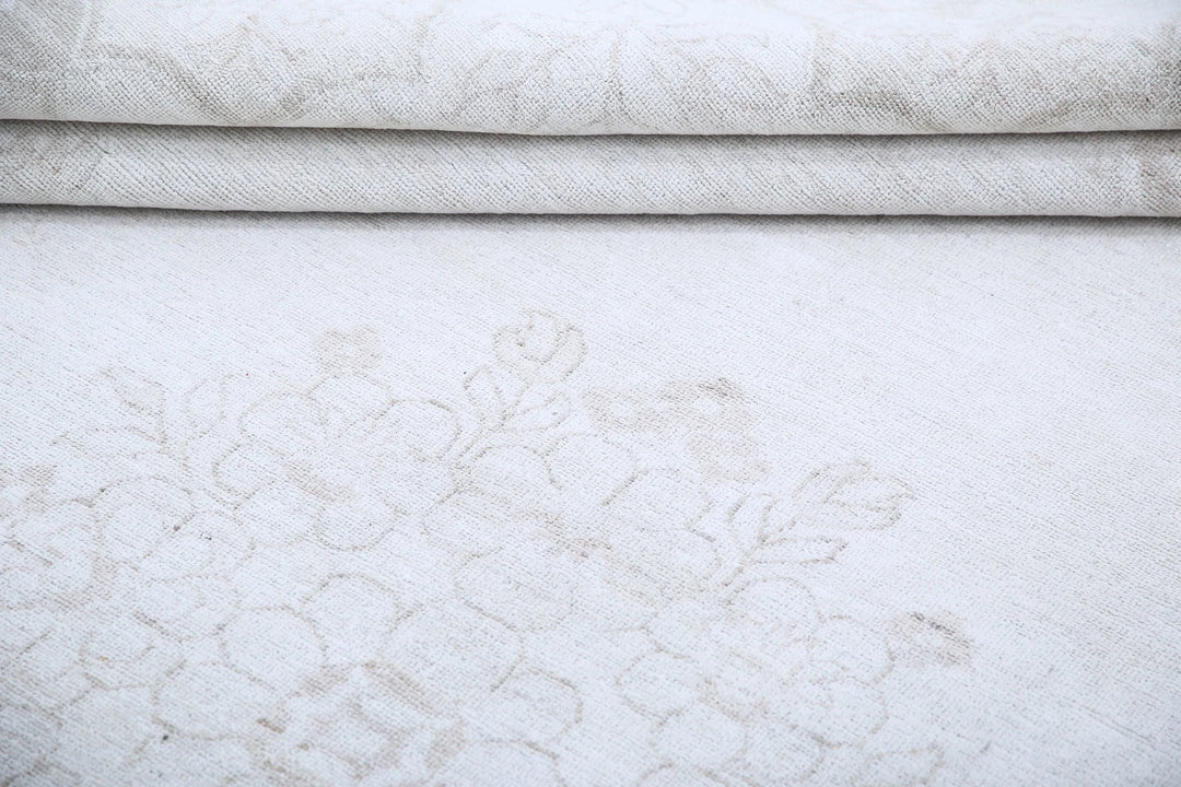 Ivory Afghan Serenity Rug 7' 10" x 10' 1" Hand-Knotted | No. AT92551