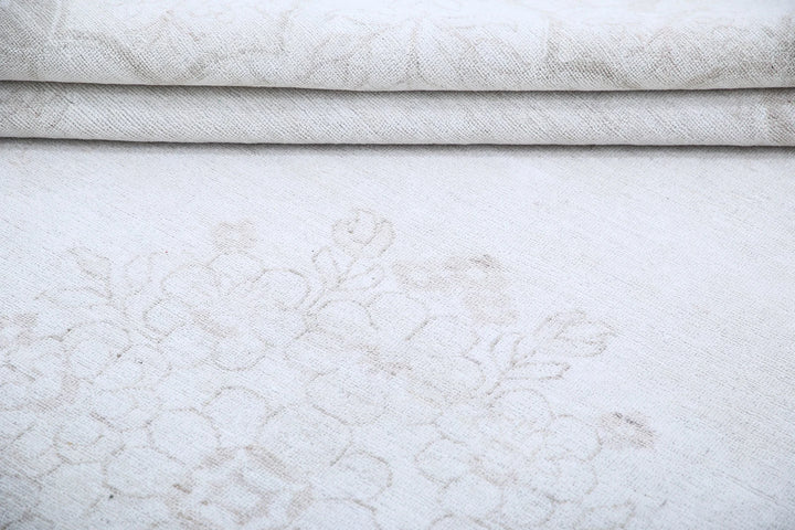 Ivory Afghan Serenity Rug 7' 10" x 10' 1" Hand-Knotted | No. AT92551
