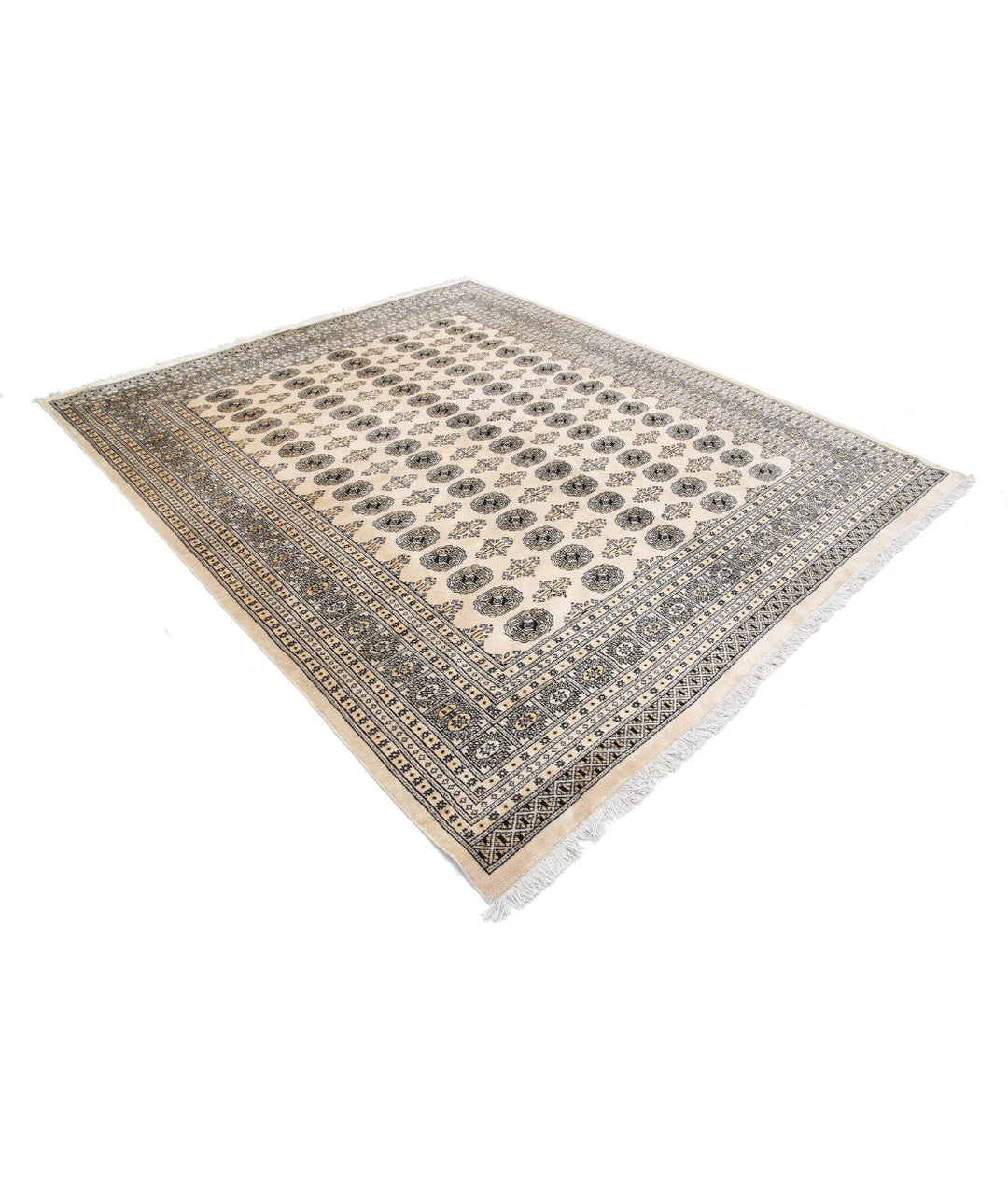 Pakistani Bokhara Rug 8' 0" x 9' 6" Hand-Knotted | No. AT92612