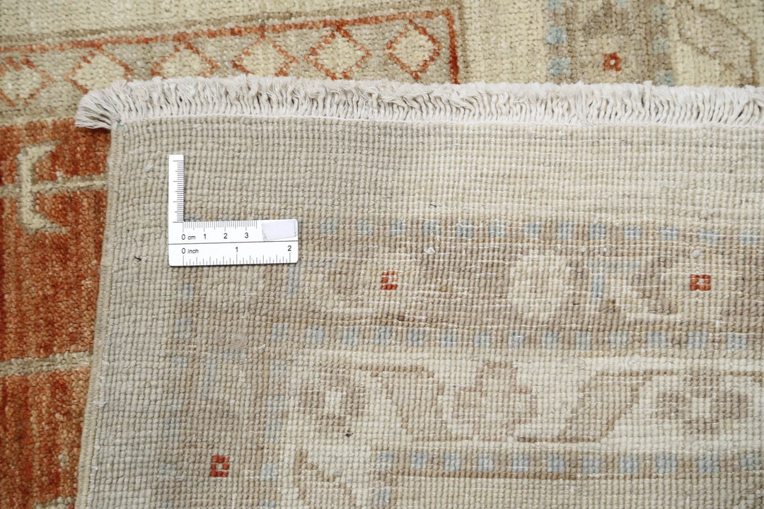 Brown Afghan Serenity Rug 9' 7" x 13' 6" Hand-Knotted | No. AT92643
