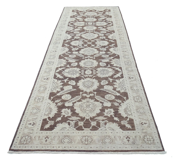 Afghan Serenity Runner Rug 3' 11" x 12' 5" Hand-Knotted | No. AT92684