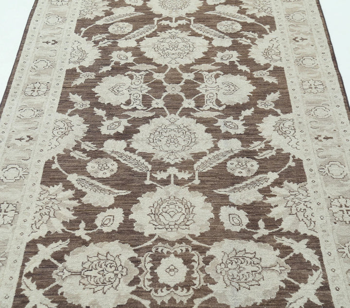 Afghan Serenity Runner Rug 3' 11" x 12' 5" Hand-Knotted | No. AT92684