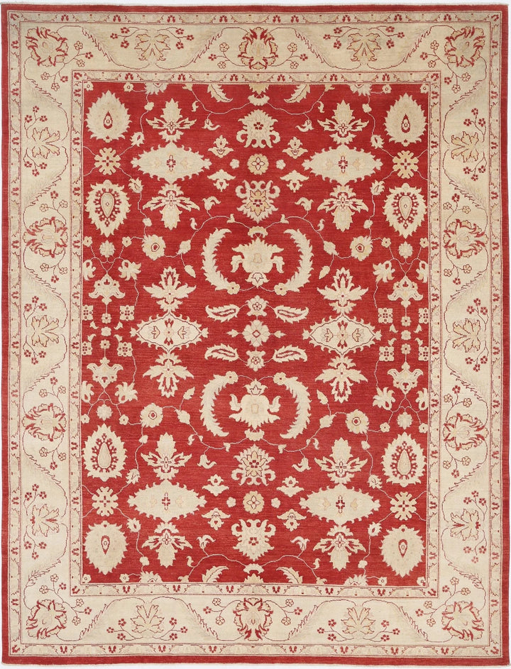 Rust Afghan Ziegler Rug 9' 0" x 11' 11" Hand-Knotted | No. AT92722