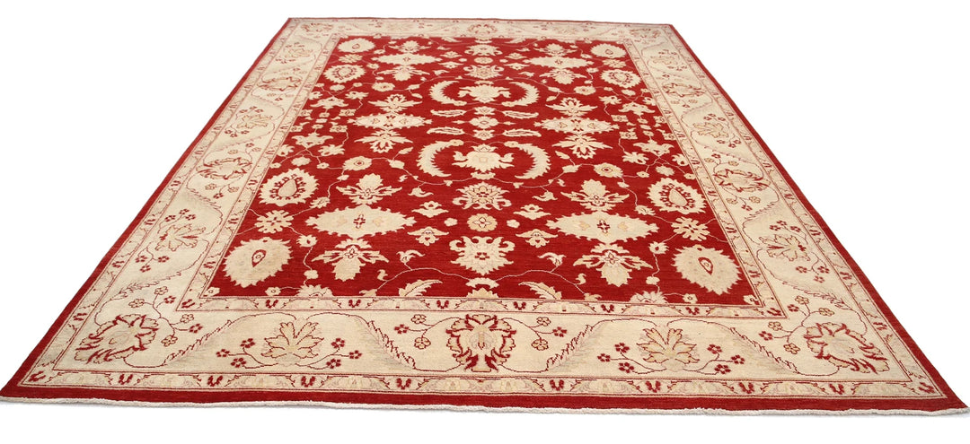 Rust Afghan Ziegler Rug 9' 0" x 11' 11" Hand-Knotted | No. AT92722